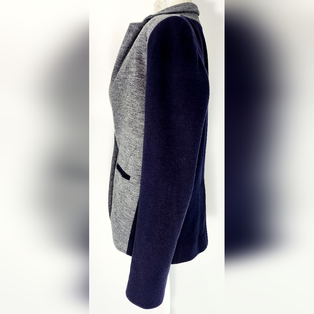 J.Crew Cotton/ Wool Color Block Button Up Blazer - image 2